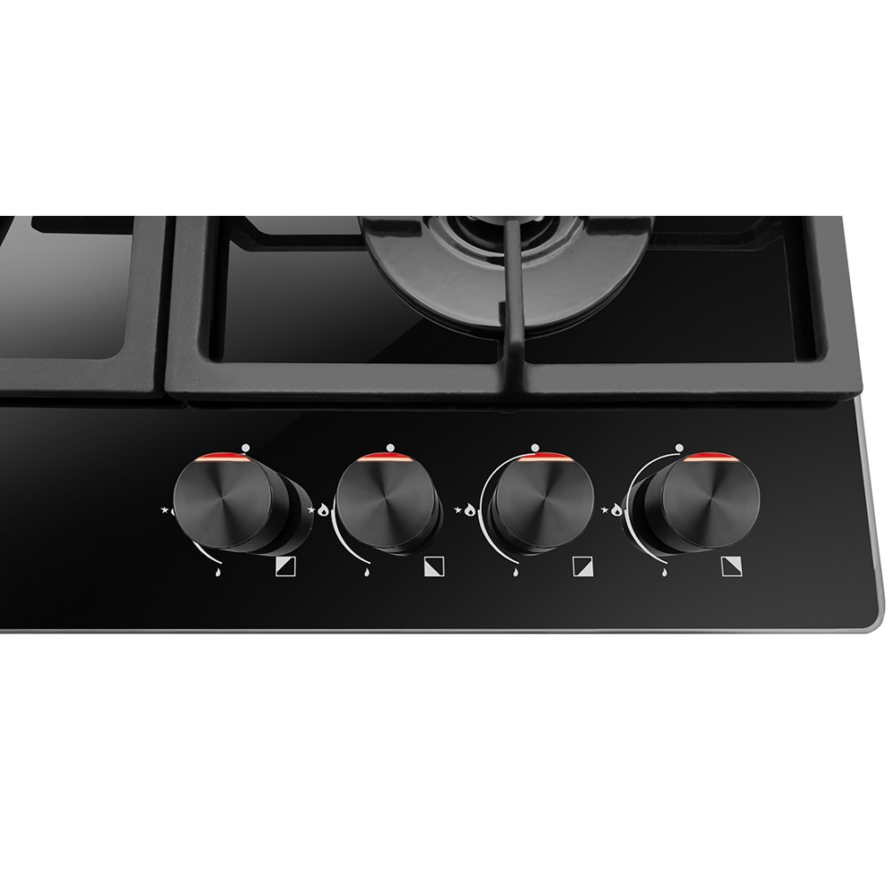 Plita incorporabila HANSA BHKS610503, Gaz, 4 arzatoare, negru