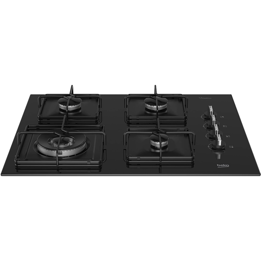 Plita incorporabila BEKO BISW65120SB, Gaz, 4 arzatoare, Wok, negru