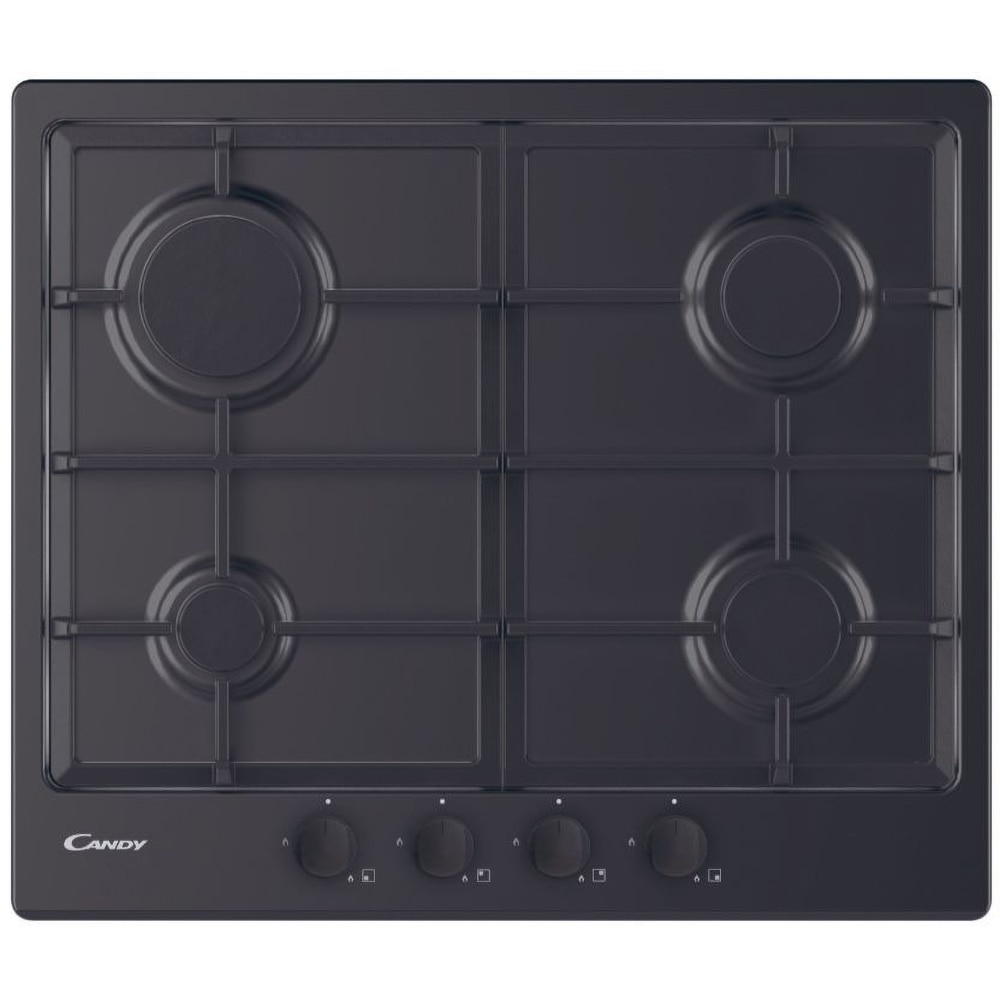 Plita incorporabila CANDY CHG6BRBB, Gaz, 4 arzatoare, negru