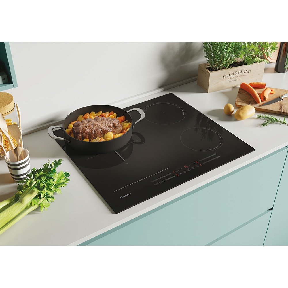 Plita incorporabila CANDY CTP644MCBB/1, Inductie, 4 arzatoare, Touch control, negru