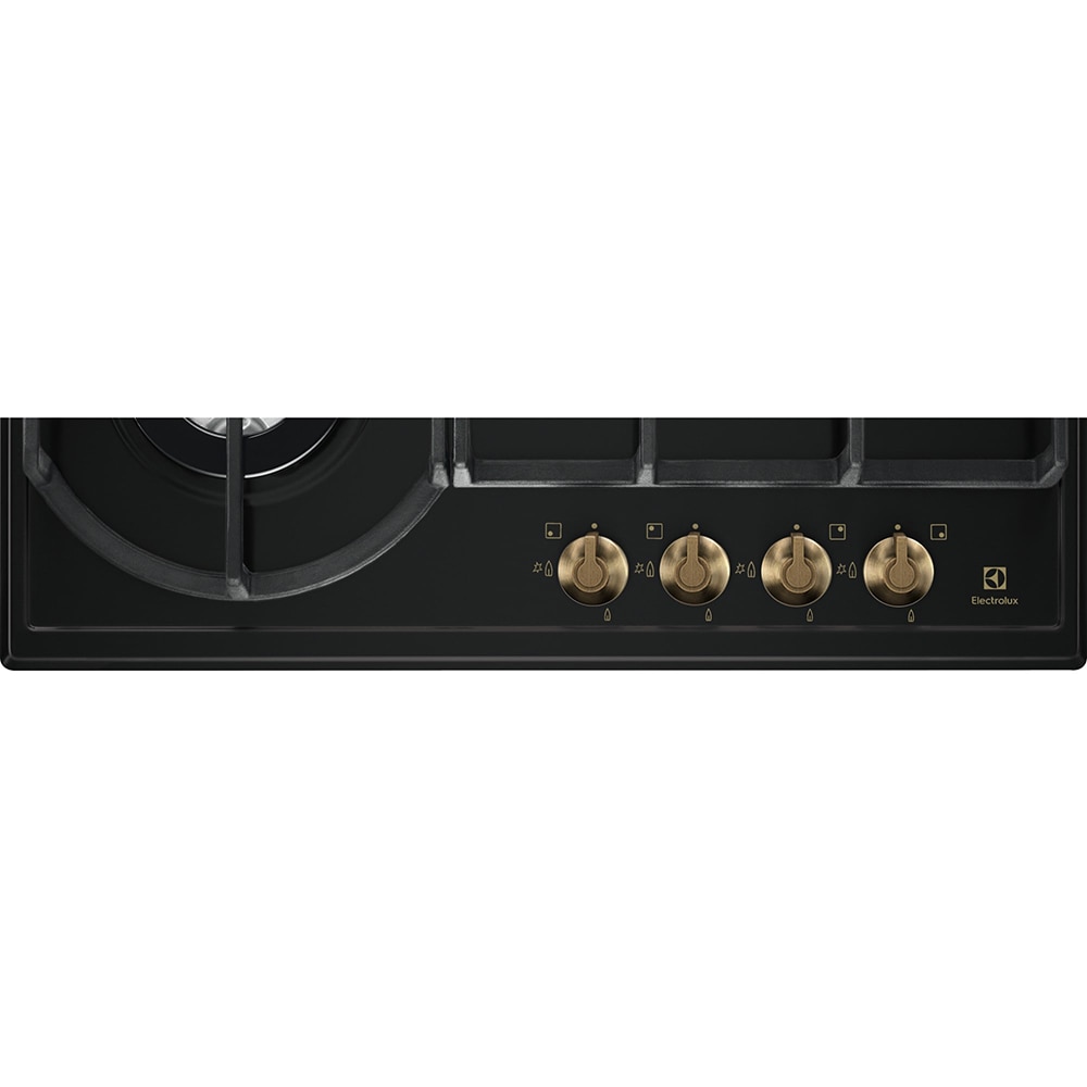Plita incorporabila ELECTROLUX EGH6343ROR, Gaz, 4 arzatoare, Wok, negru