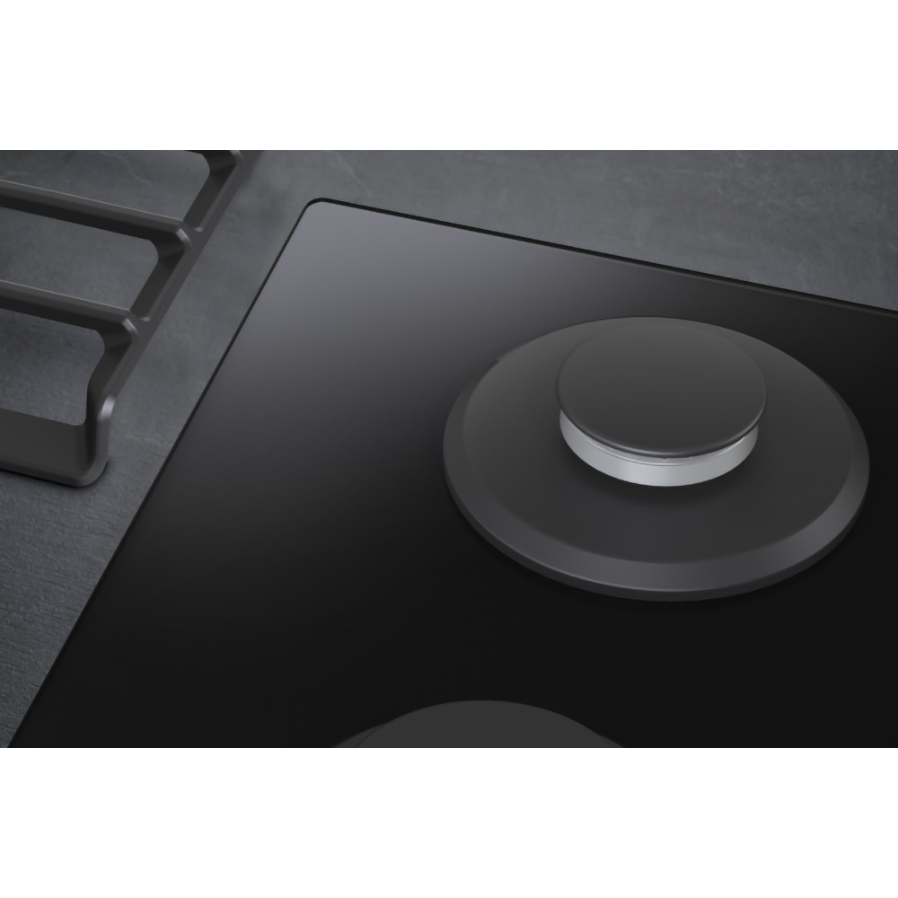 Plita incorporabila HISENSE GG773B, Gaz, 5 arzatoare, Wok, negru