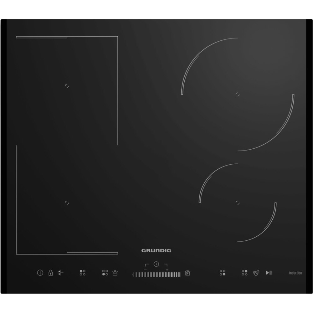 Plita incorporabila GRUNDIG GIEI 624470 PF, Inductie, 4 arzatoare, Touch control, negru
