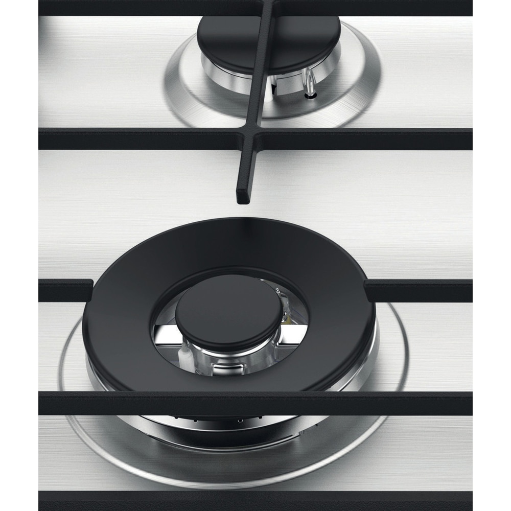 Plita incorporabila WHIRLPOOL GMWL 628/IXL EE, Gaz, 4 arzatoare, Wok, inox