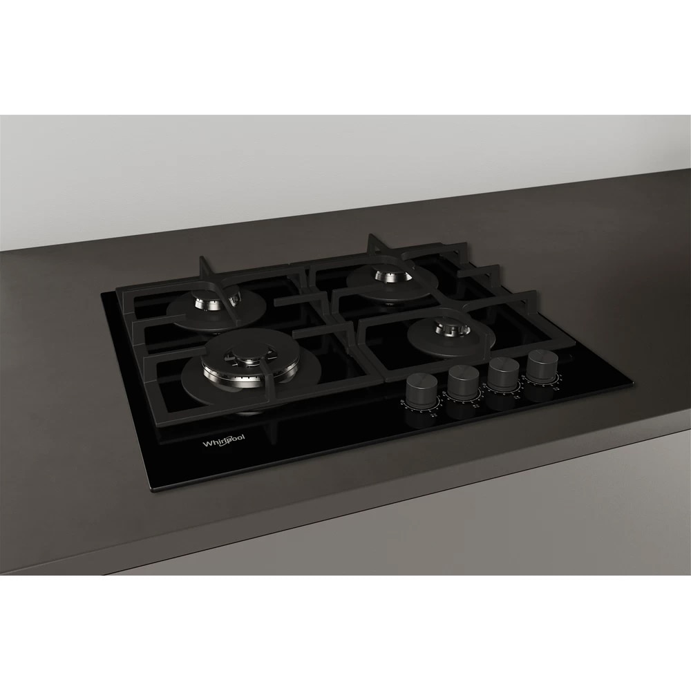 Plita incorporabila WHIRLPOOL GOFL 629/NB1, Gaz, 4 arzatoare, Wok, negru