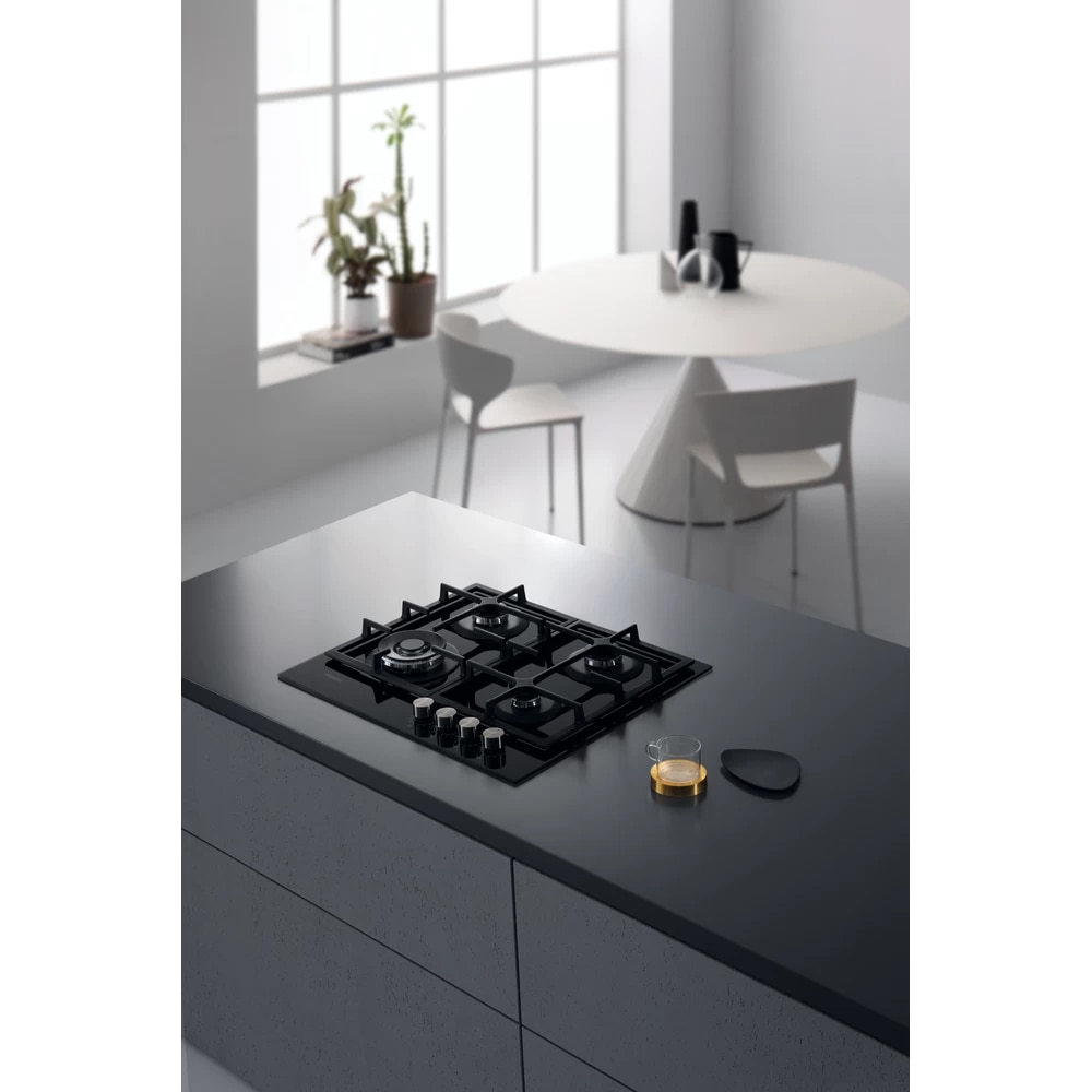 Plita incorporabila WHIRLPOOL GOFL 629/NB1, Gaz, 4 arzatoare, Wok, negru