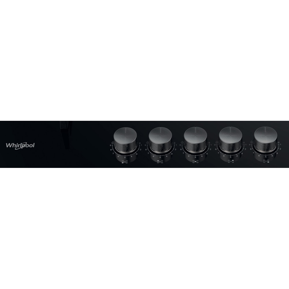 Plita incorporabila WHIRLPOOL GOWL 728/NB, Gaz, 5 arzatoare, Wok, negru