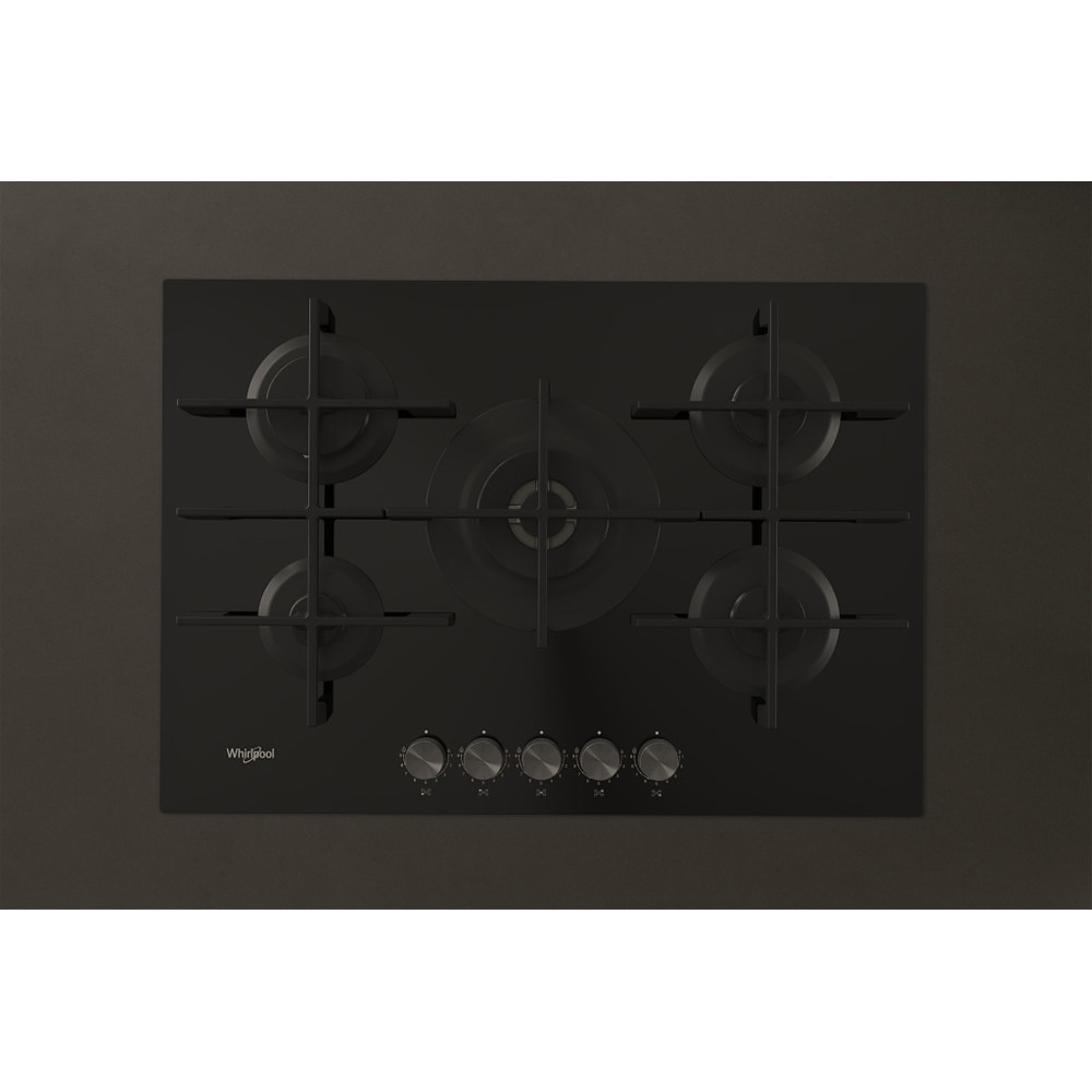 Plita incorporabila WHIRLPOOL GOWL 728/NB, Gaz, 5 arzatoare, Wok, negru