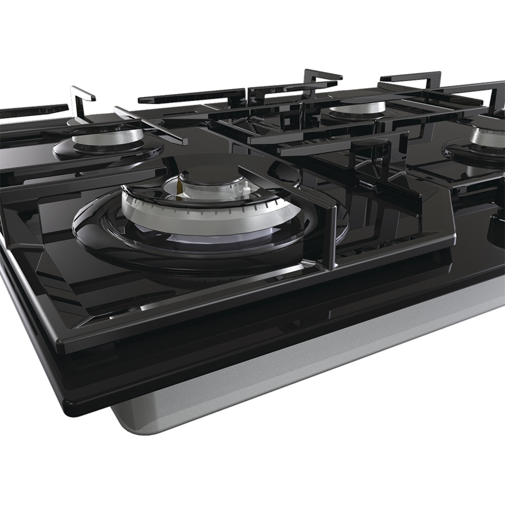 Plita incorporabila GORENJE GTW641KB, Gaz, 4 arzatoare, Wok, negru