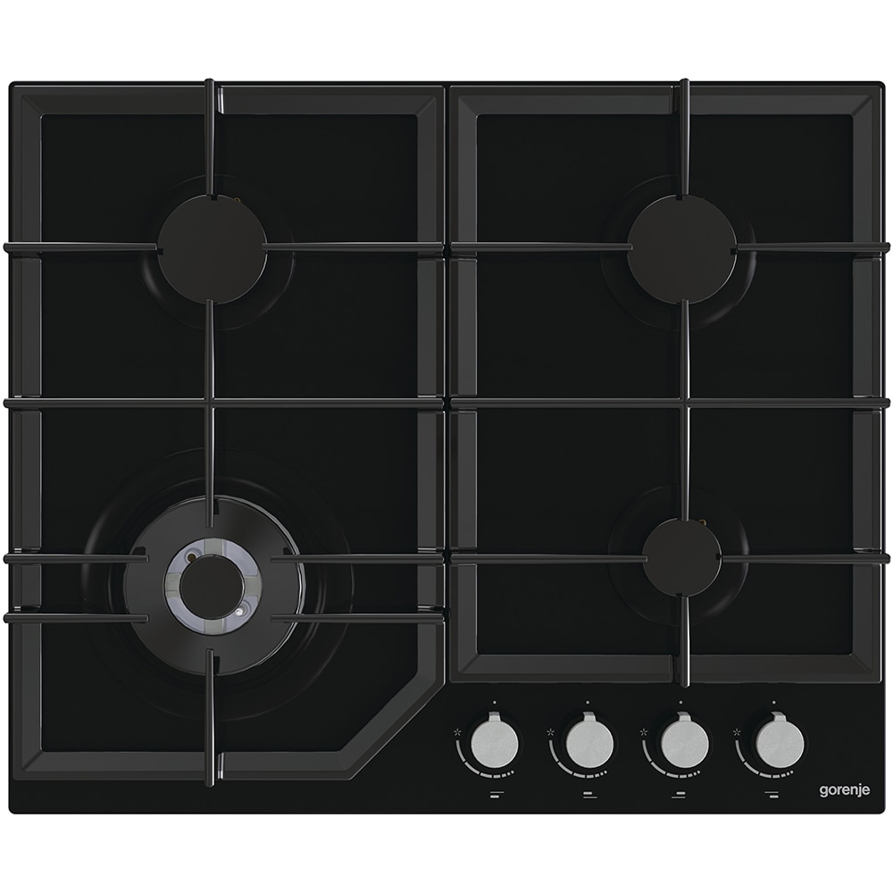 Plita incorporabila GORENJE GTW641KB, Gaz, 4 arzatoare, Wok, negru