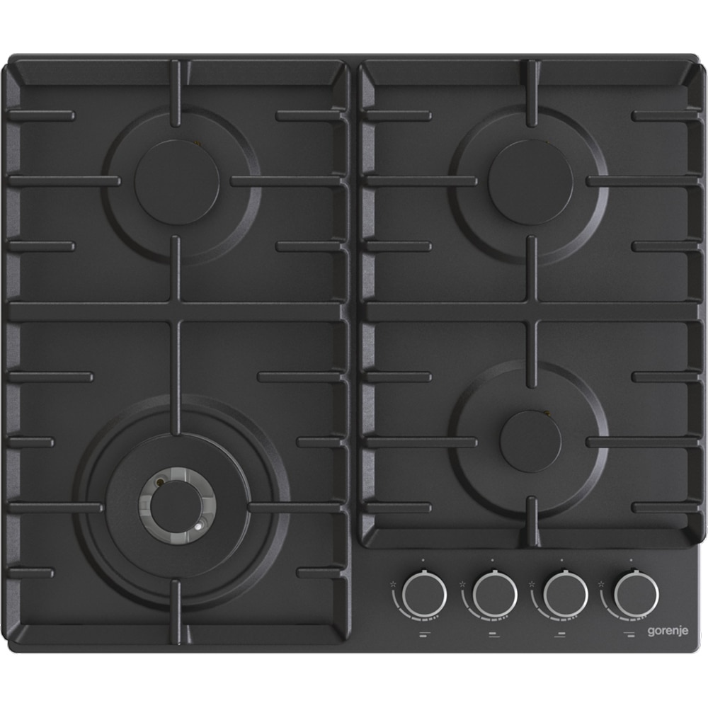 Plita incorporabila GORENJE GW642AB, Gaz, 4 arzatoare, Wok, negru