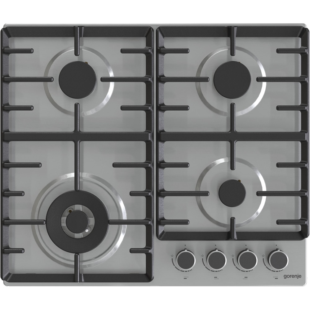 Plita incorporabila GORENJE GW642ABX, Gaz, 4 arzatoare, Wok, inox