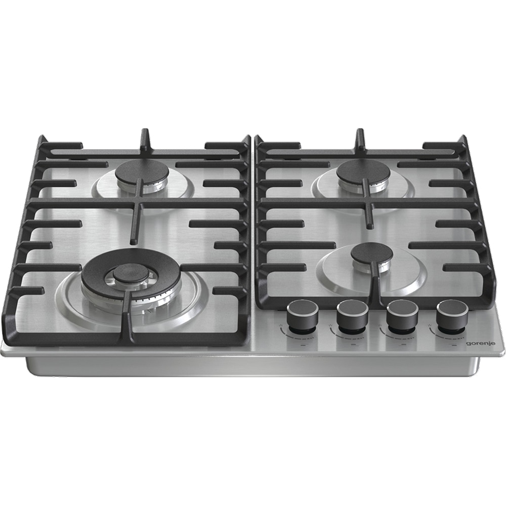 Plita incorporabila GORENJE GW642ABX, Gaz, 4 arzatoare, Wok, inox