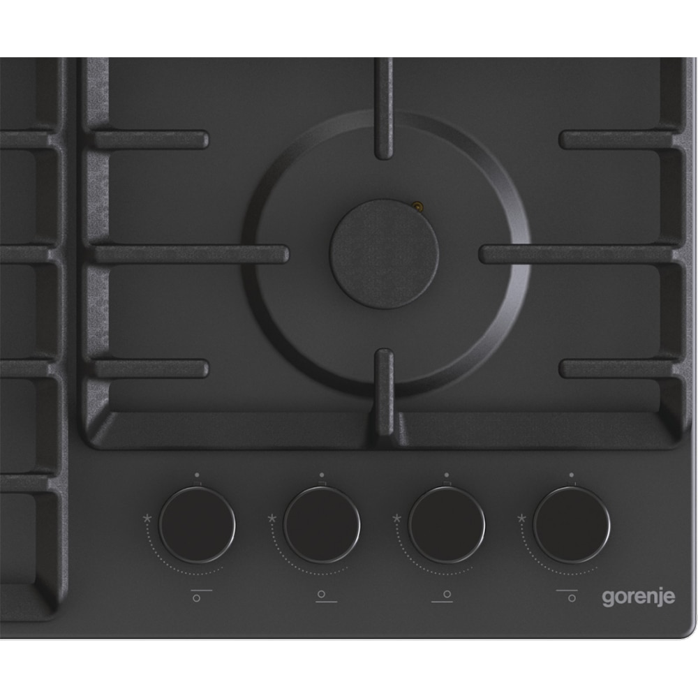 Plita incorporabila GORENJE GW642SYB, Gaz, 4 arzatoare, Wok, negru