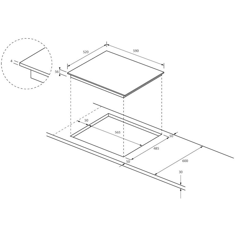 Plita incorporabila HAIER HA2MTSJ68MC, Inductie, 4 arzatoare, Touch control, negru