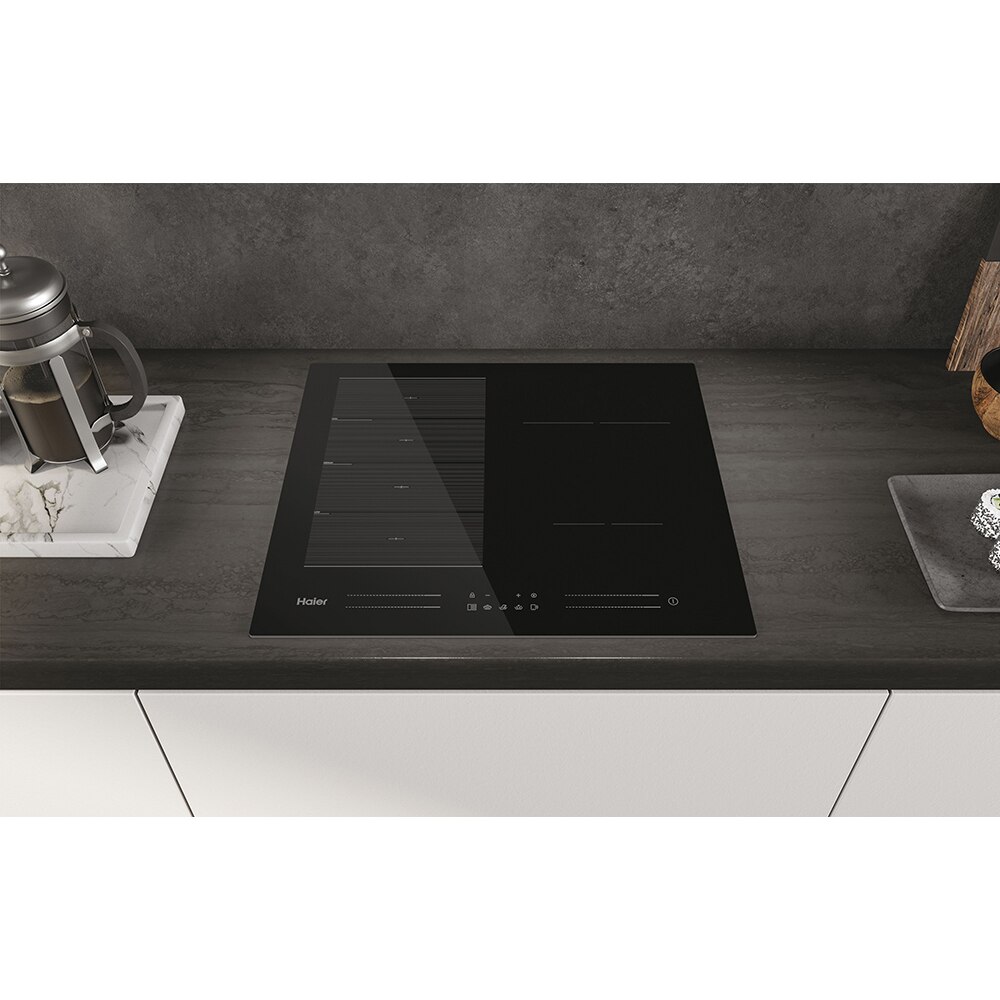 Plita incorporabila HAIER HAMTP64MC, Inductie, 4 arzatoare, Touch control, negru
