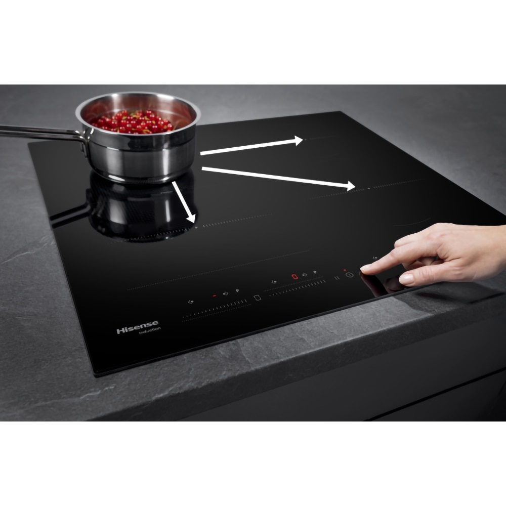 Plita incorporabila HISENSE HI6442BSCE, Inductie, 4 arzatoare, Touch Control, negru