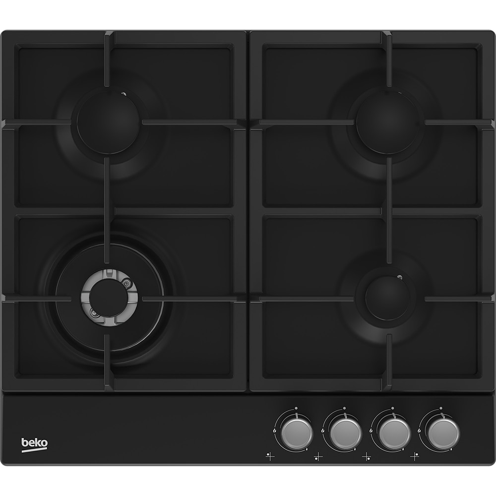 Plita incorporabila BEKO HIAW64225SB, Gaz, 4 arzatoare, Wok, negru