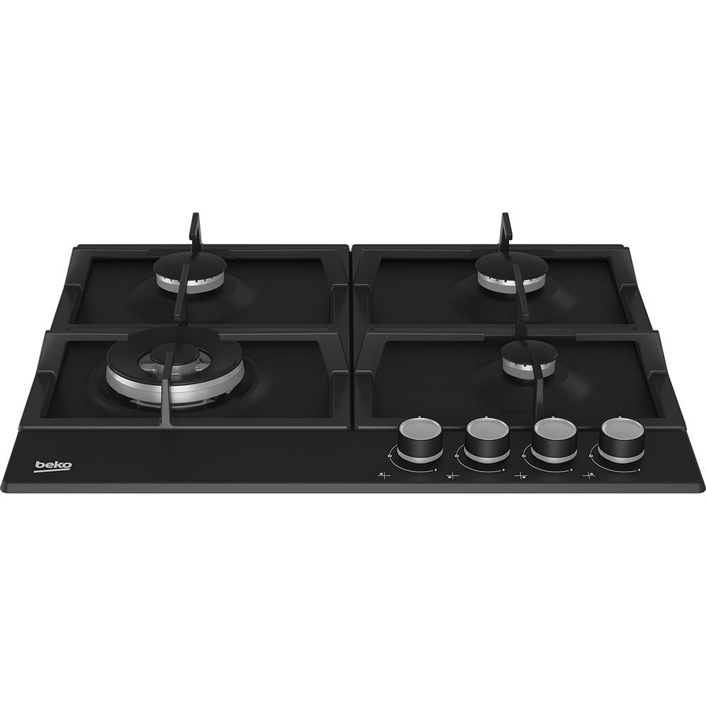Plita incorporabila BEKO HIAW64225SB, Gaz, 4 arzatoare, Wok, negru