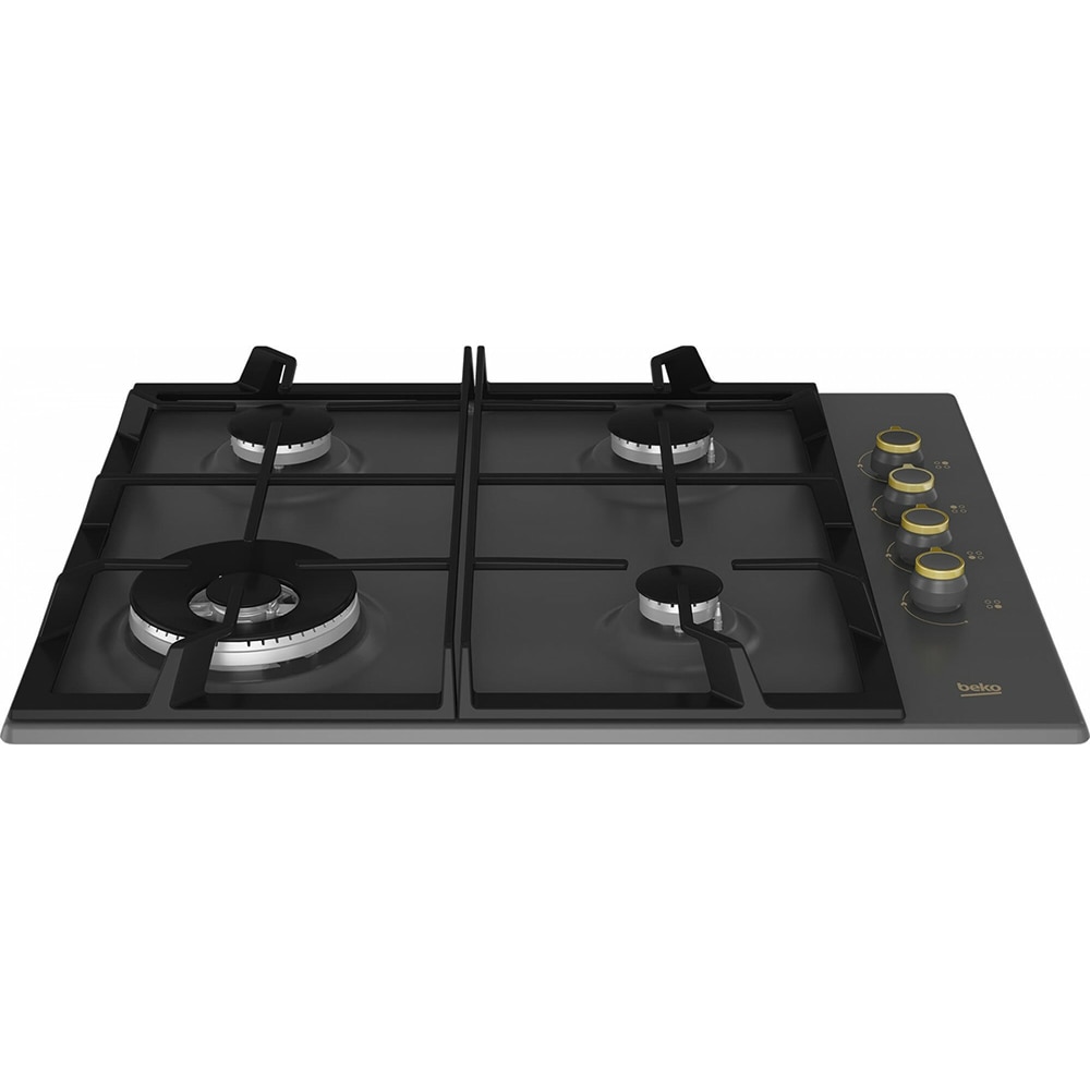 Plita incorporabila BEKO HIGG64125SAR, Gaz, 4 arzatoare, Wok, antracit