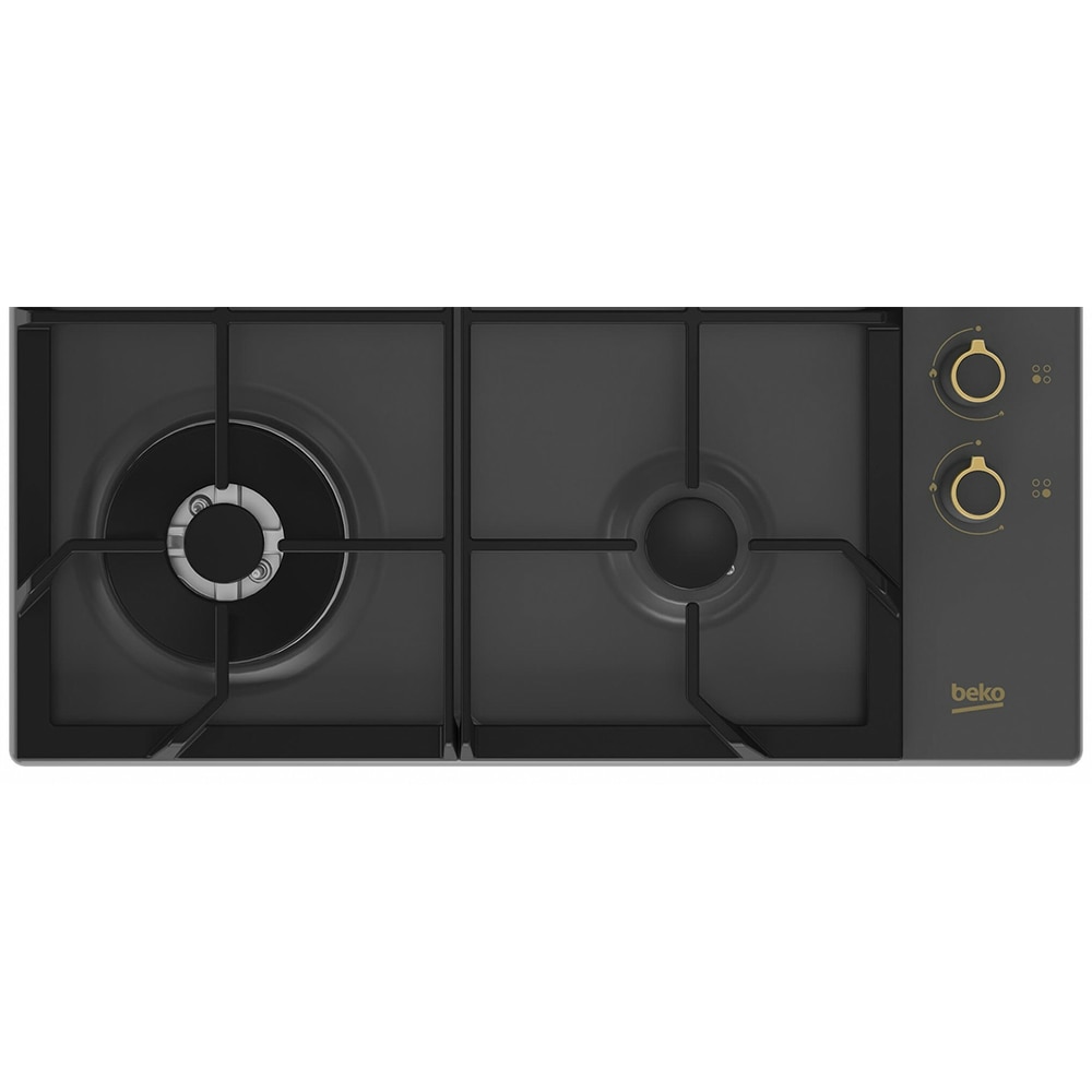 Plita incorporabila BEKO HIGG64125SAR, Gaz, 4 arzatoare, Wok, antracit