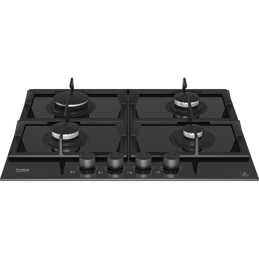 Plita incorporabila BEKO HILG64325SDX, gaz, 4 arzatoare, negru