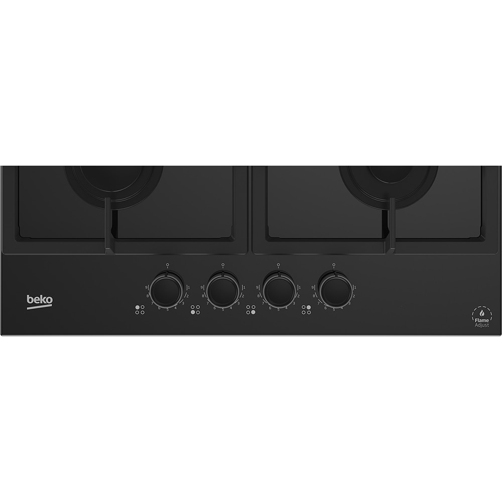 Plita incorporabila BEKO HILG64325SDX, gaz, 4 arzatoare, negru