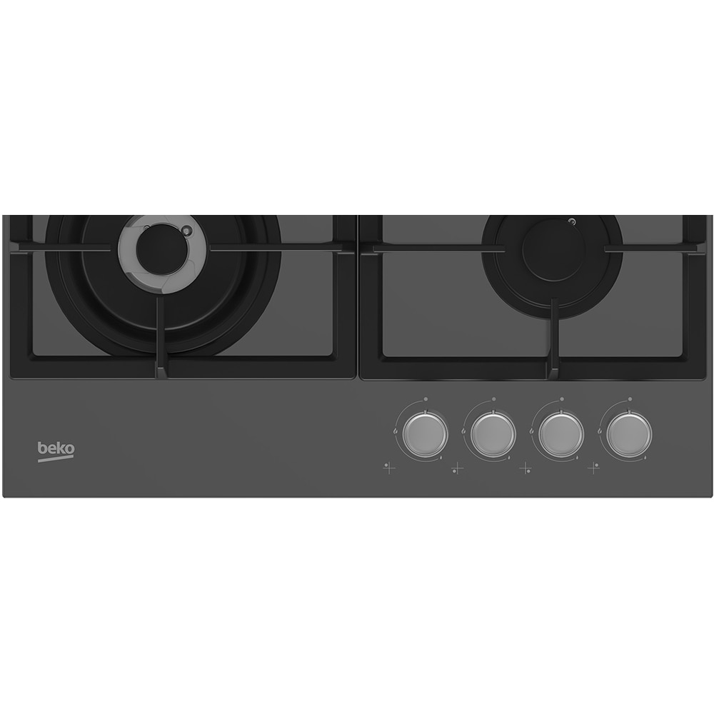 Plita incorporabila BEKO HILW64225SZG, Gaz, 4 arzatoare, Wok, gri zara