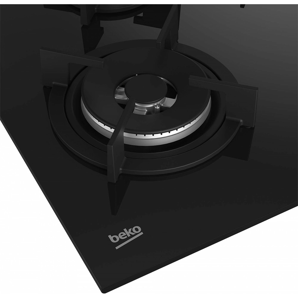 Plita incorporabila BEKO HINW64229S, Gaz, 4 arzatoare, Wok, negru