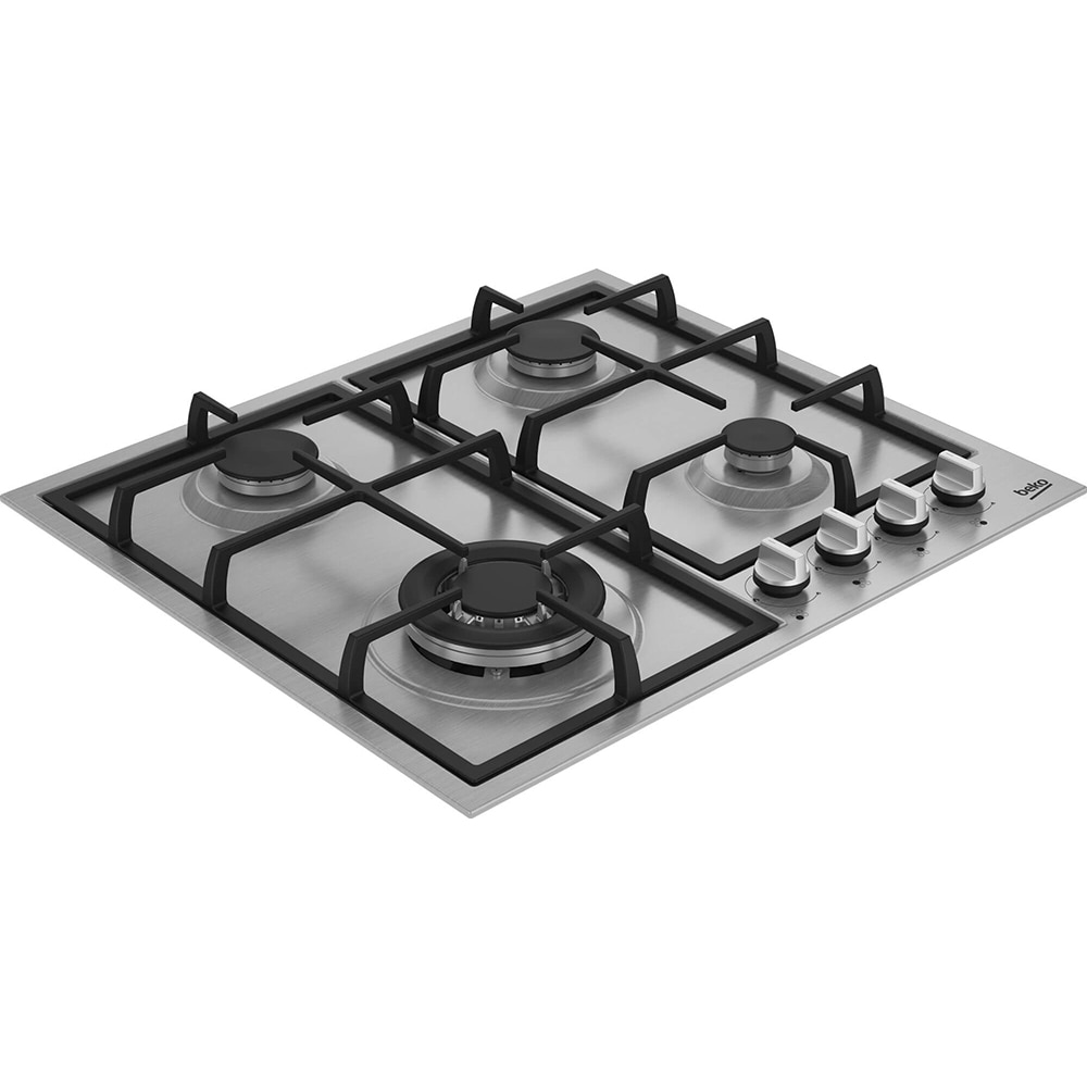 Plita incorporabila BEKO HIYG64225SXO, Gaz, 4 arzatoare, Wok, inox