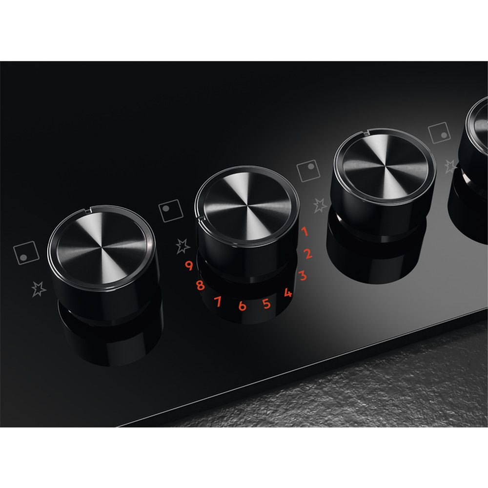 Plita incorporabila AEG HKB64453NB, Gaz, 4 arzatoare, negru