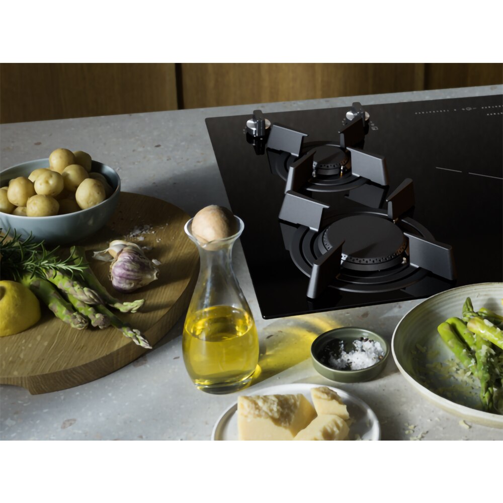 Plita incorporabila ELECTROLUX KDI641723K, Gaz + Inductie, 4 arzatoare, Touch Control, negru