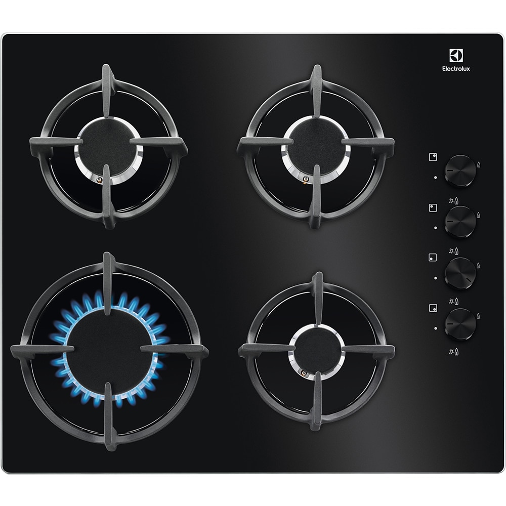 Plita incorporabila ELECTROLUX KGG6407K, Gaz, 4 arzatoare, negru