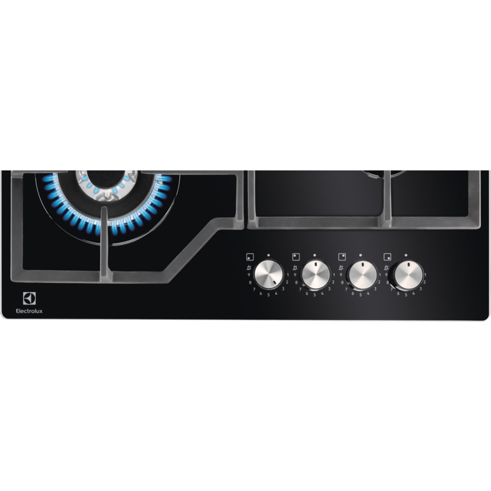 Plita incorporabila ELECTROLUX KGG64362K, Gaz, 4 arzatoare, Wok, negru