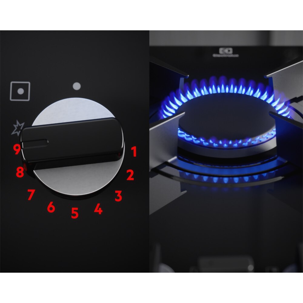 Plita incorporabila ELECTROLUX KGG753753K, Gaz, 5 arzatoare, negru