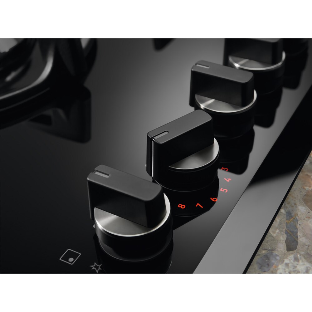 Plita incorporabila ELECTROLUX KGG753753K, Gaz, 5 arzatoare, negru