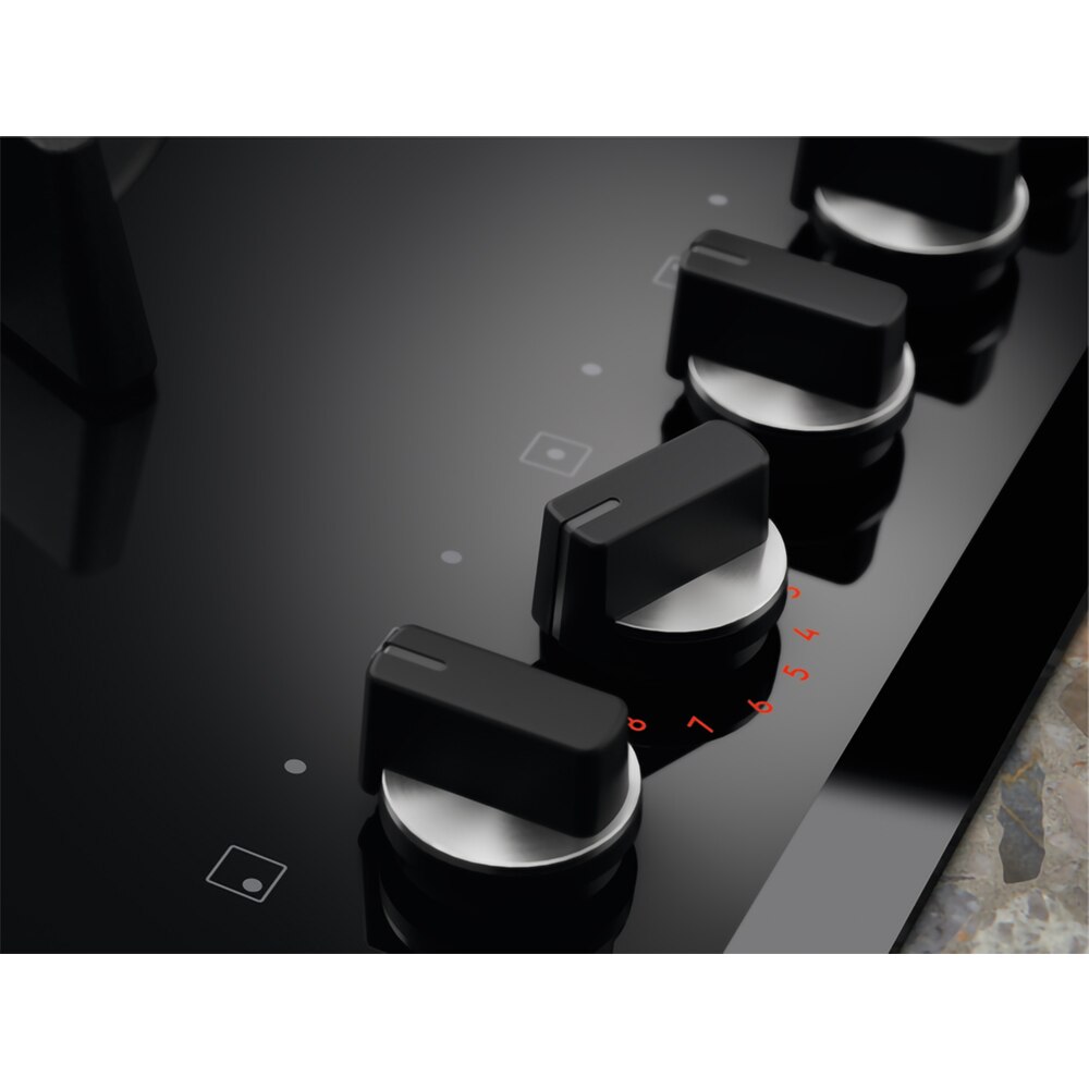 Plita incorporabila ELECTROLUX KGG753753K, Gaz, 5 arzatoare, negru
