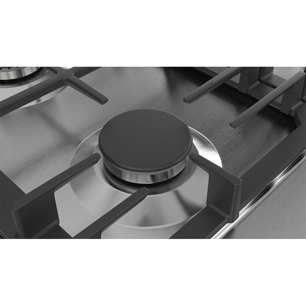 Plita incorporabila BOSCH PCH6A5B90, Gaz, 4 arzatoare, Wok, inox