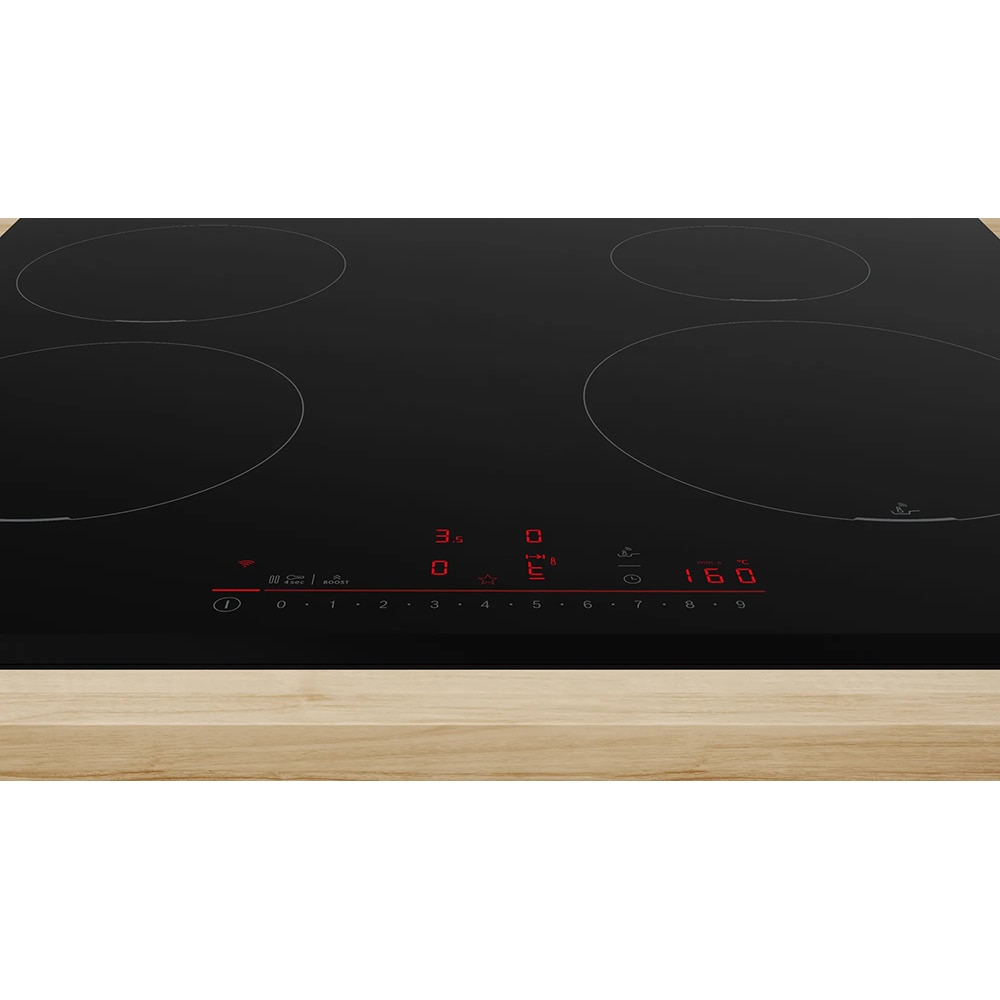 Plita incorporabila BOSCH PIE631HC1E, Inductie, 4 arzatoare, Touch Control, negru