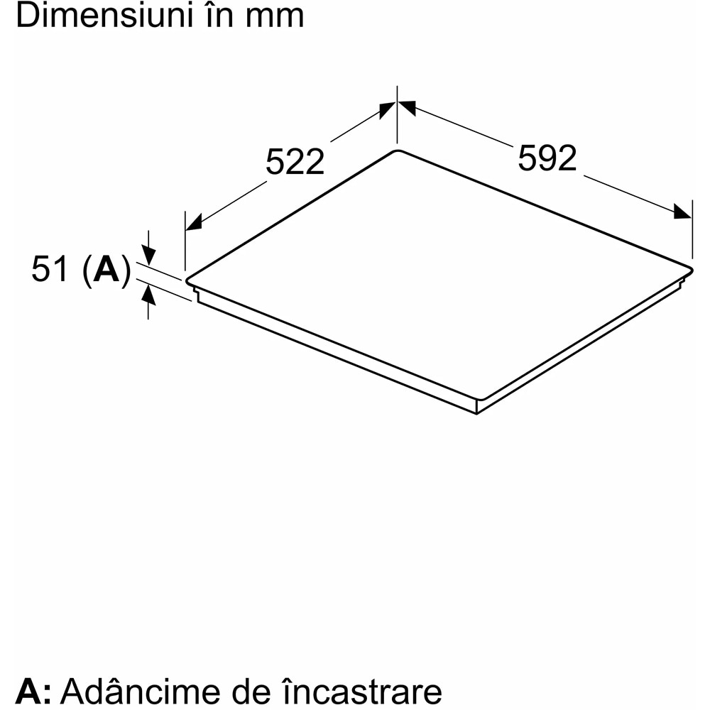 Plita incorporabila BOSCH PIE631HC1E, Inductie, 4 arzatoare, Touch Control, negru