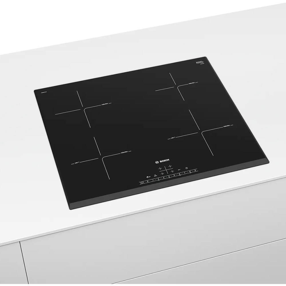 Plita incorporabila BOSCH PIE651FC1E, Inductie, 4 arzatoare, Touch Control, negru