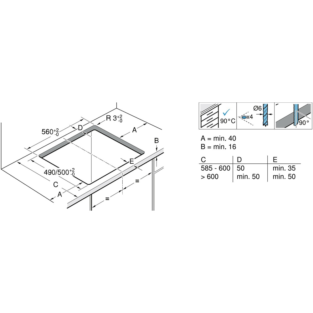 Plita incorporabila BOSCH PIE651FC1E, Inductie, 4 arzatoare, Touch Control, negru