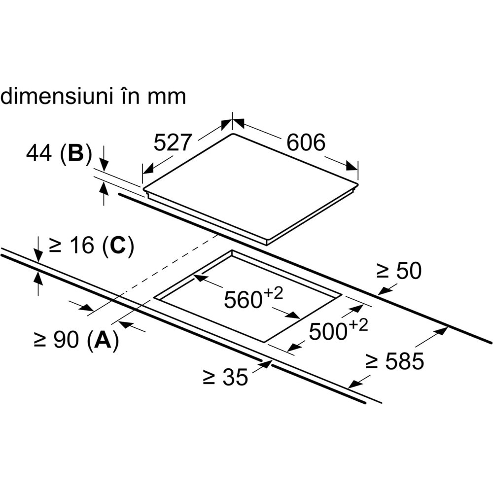 Plita incorporabila BOSCH PKN675DP1D, Vitroceramica, 4 arzatoare, negru