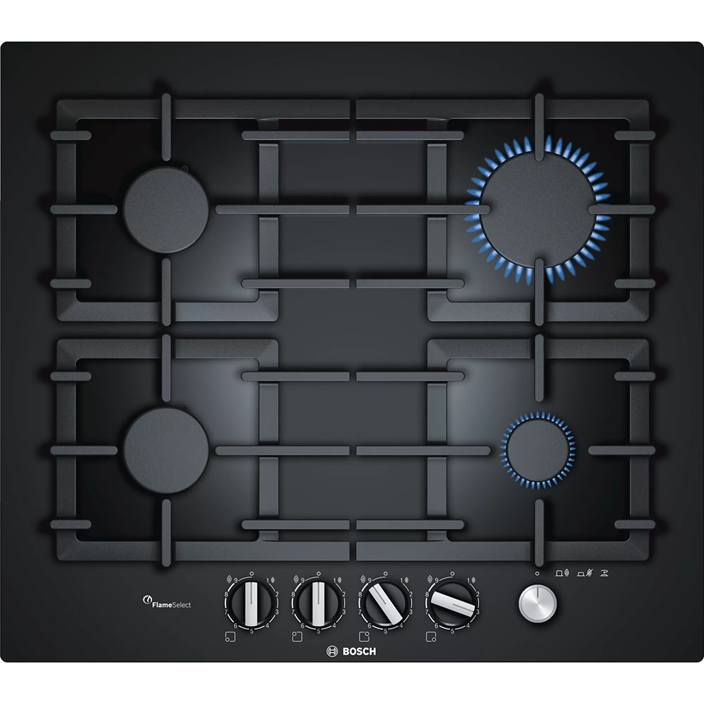 Plita incorporabila BOSCH PPP6A6M90, Gaz, 4 arzatoare, negru