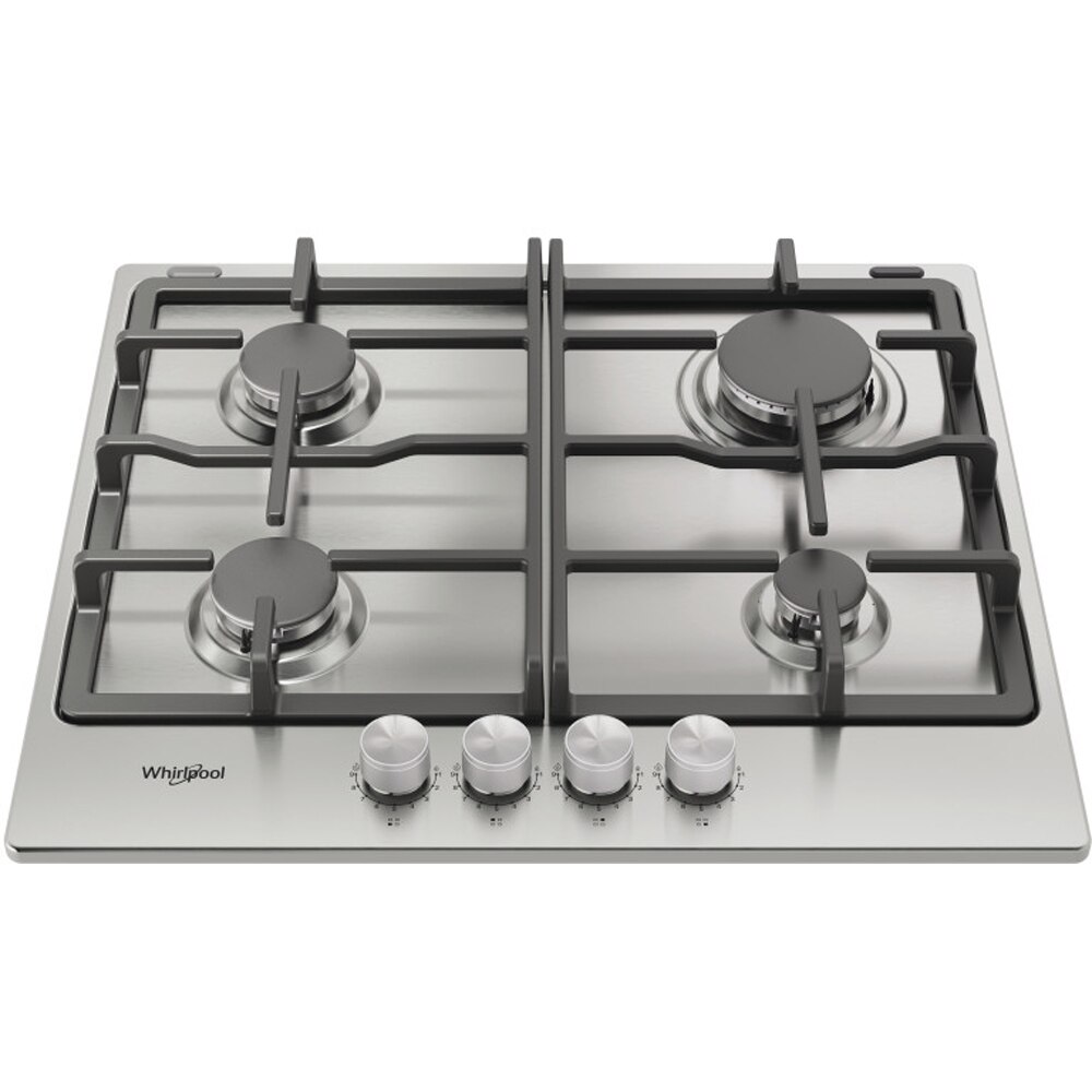 Plita incorporabila WHIRLPOOL TKRL 660 IX, Gaz, 4 arzatoare, inox