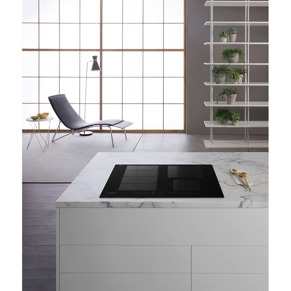 Plita incorporabila WHIRLPOOL WF S9365 BF/IXL, Inductie, 4 arzatoare, Touch Control, negru