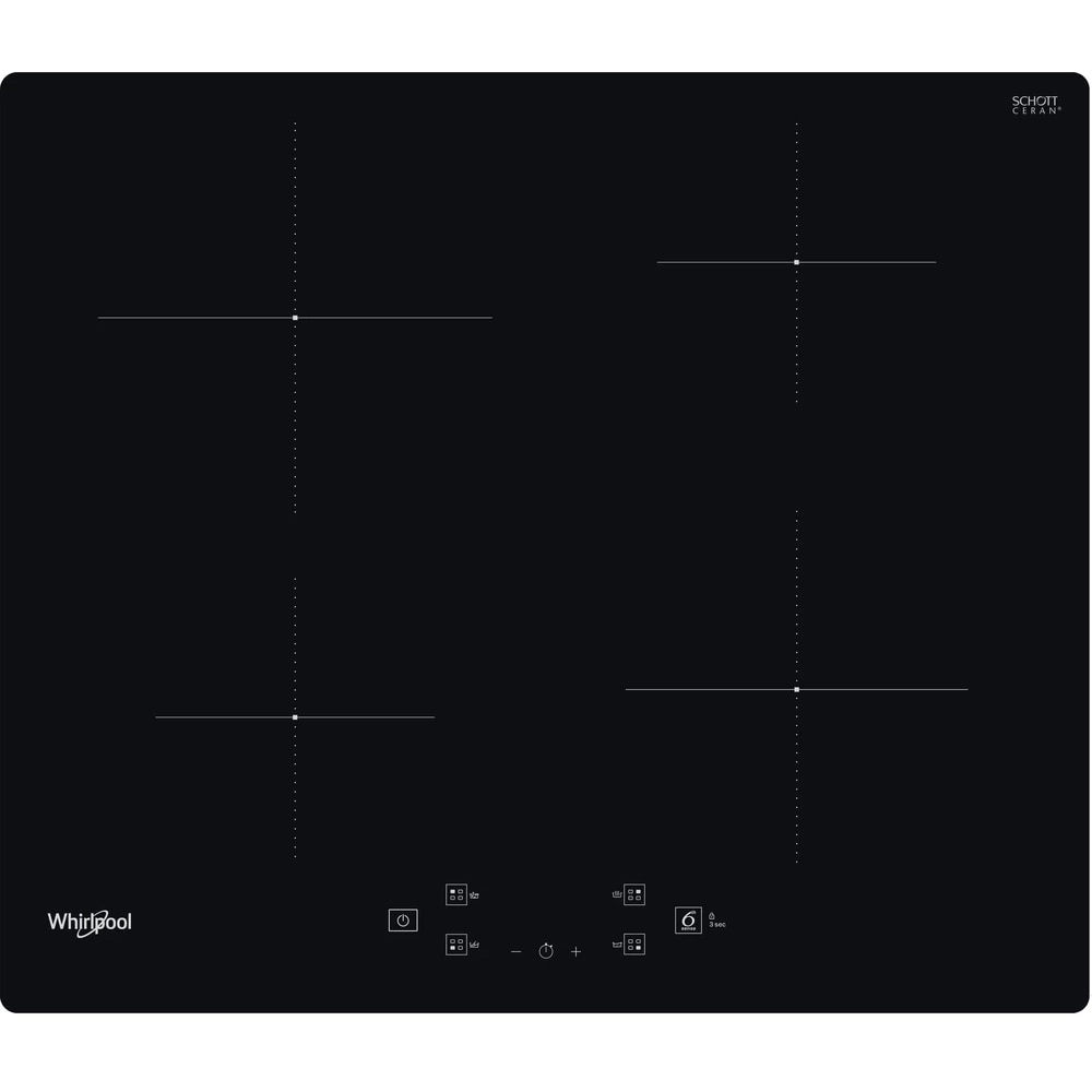 Plita incorporabila WHIRLPOOL WS Q2160 NE, Inductie, 4 arzatoare, Touch Control, negru