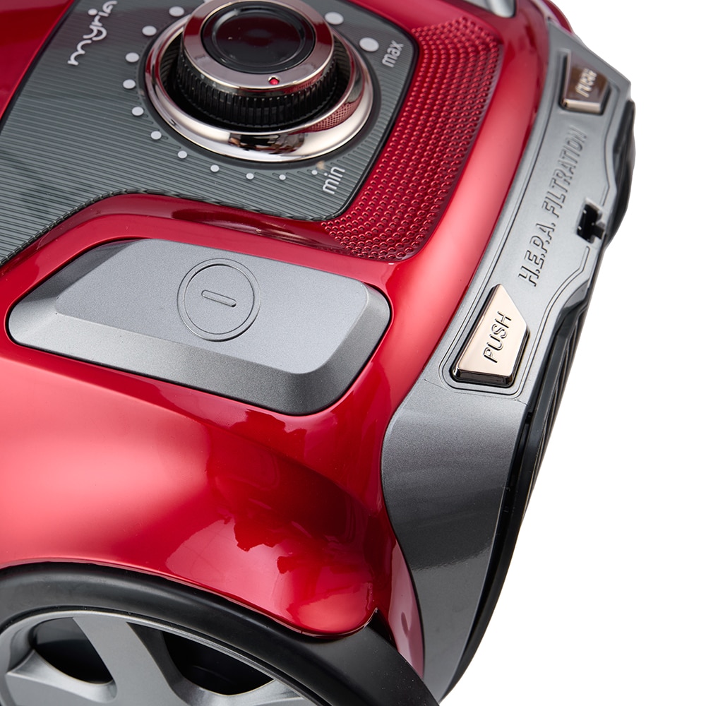 Aspirator cu sac MYRIA MY4538, 3l, 750W, 76dB, rosu-negru