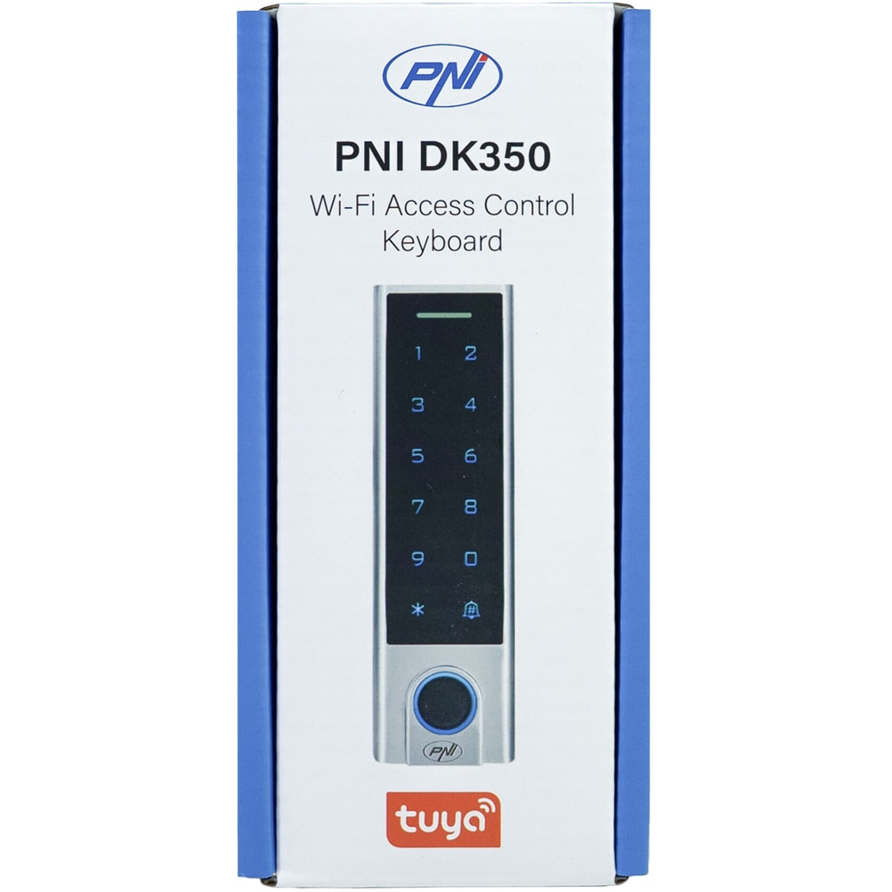 Tastatura control acces PNI DK350, Wi-Fi, Card Acces, Amprenta, IP66, aplicatie Tuya