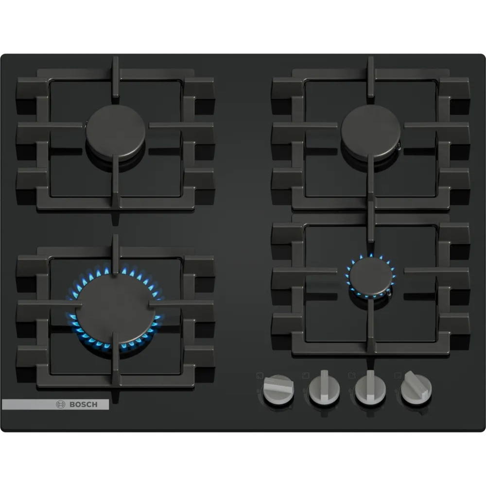 Plita incorporabila BOSCH PNN6B6K40, Gaz, 4 arzatoare, negru